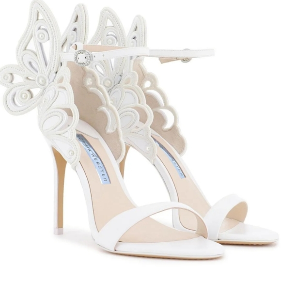 White Sophia Webster Chiara Heeled Sandals - Picture 1 of 13